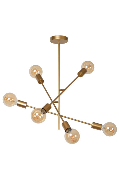 Lampa wisząca złoto-odcienie złota LESTER 6xE27x40W wym: 83x59x59 cm Lucide