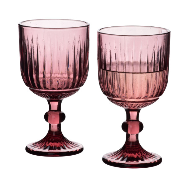 ELISE PURPLE Komplet 4 kieliszków 350ml 9x16,4cm