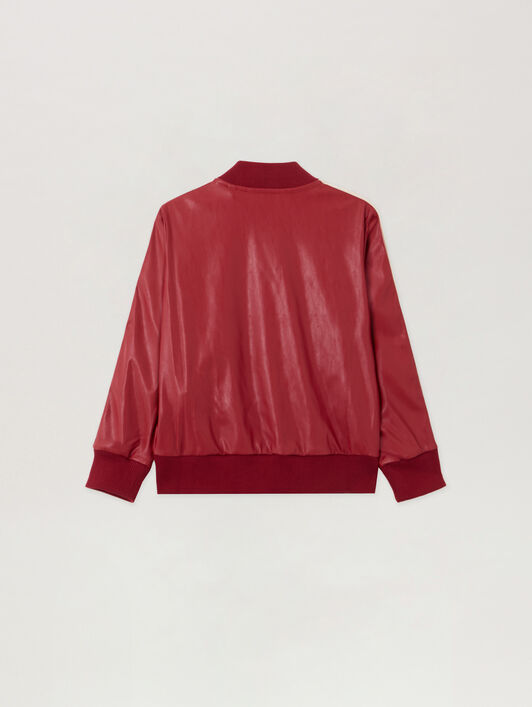 Coated Track Bomber Jacket