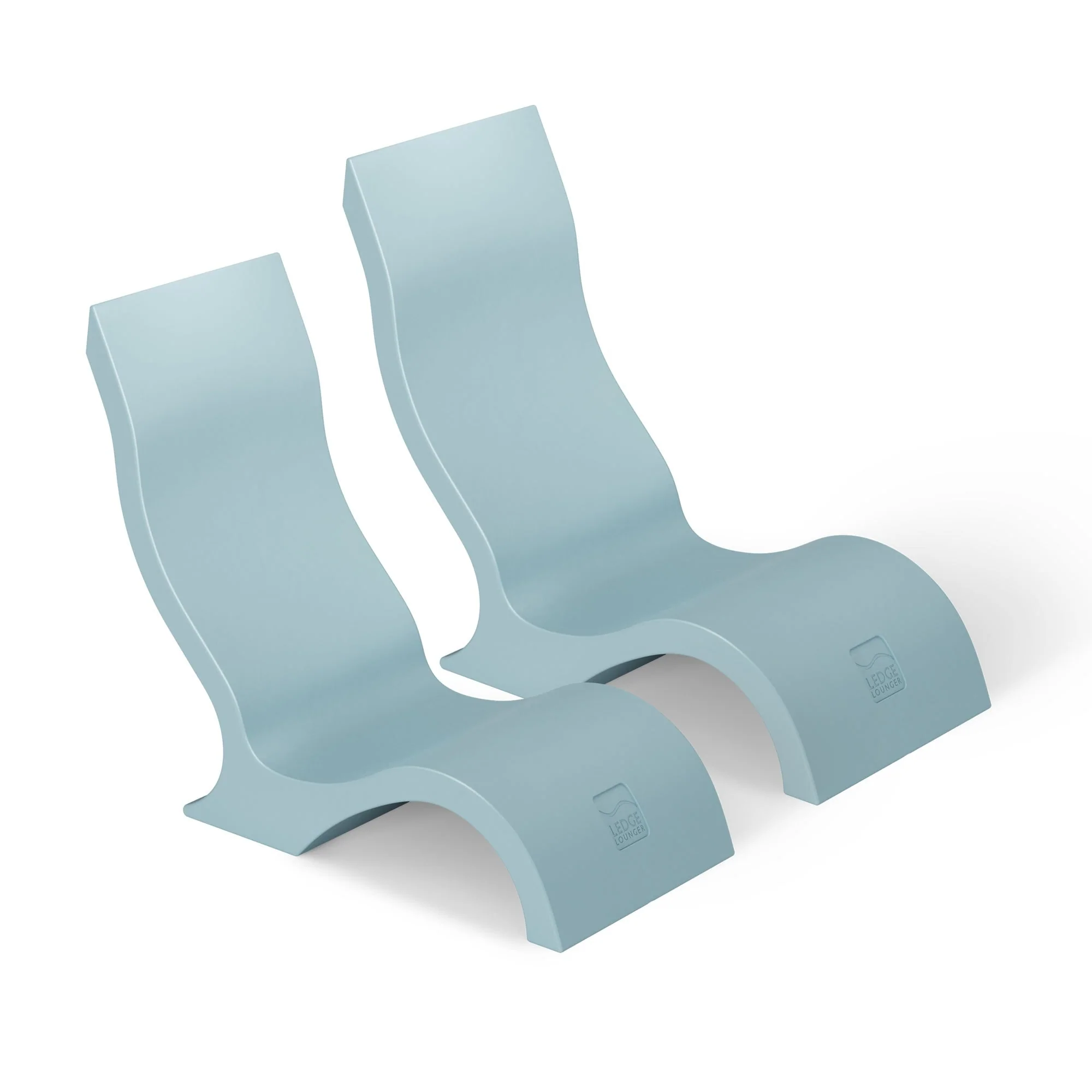 Ledge Lounger - Signature Chair - Inside Pool & Sun Shelf Lounge Chair - Designed for Shallow Shelves Up to 9 - Set of 2