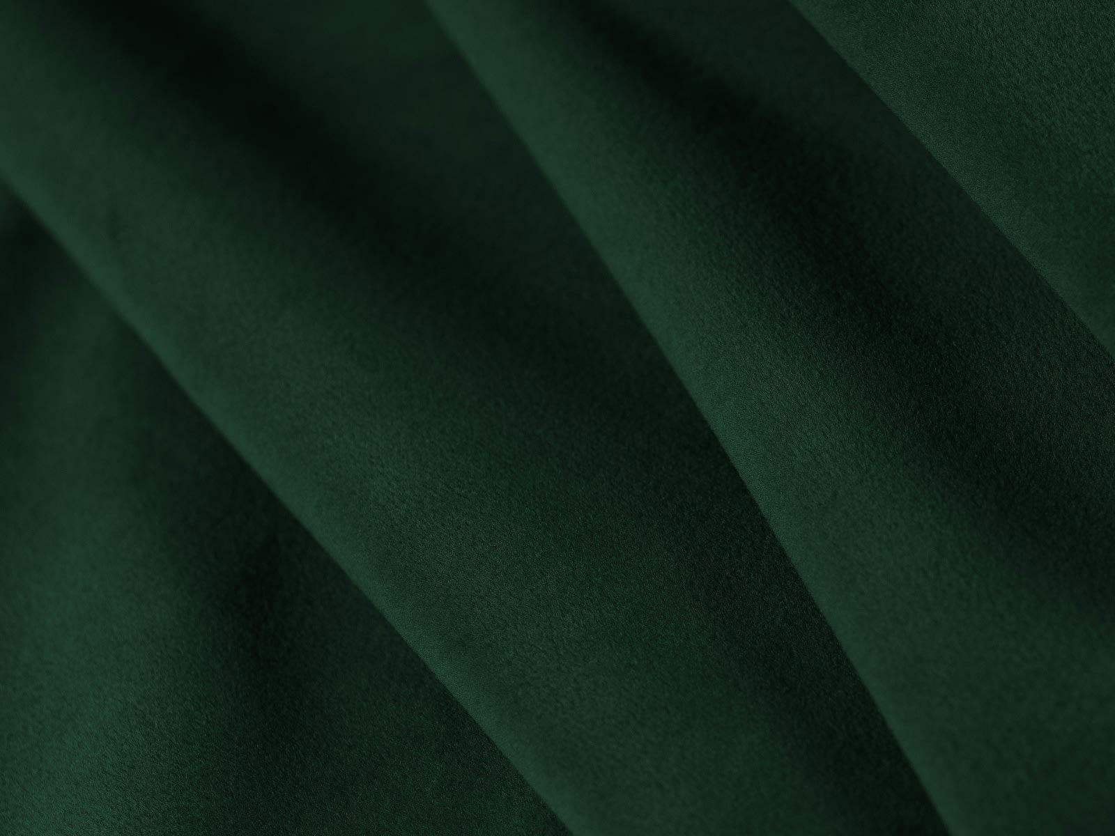 KAELLE - Canapé d'angle droit 5 places en tissu velours vert bouteille