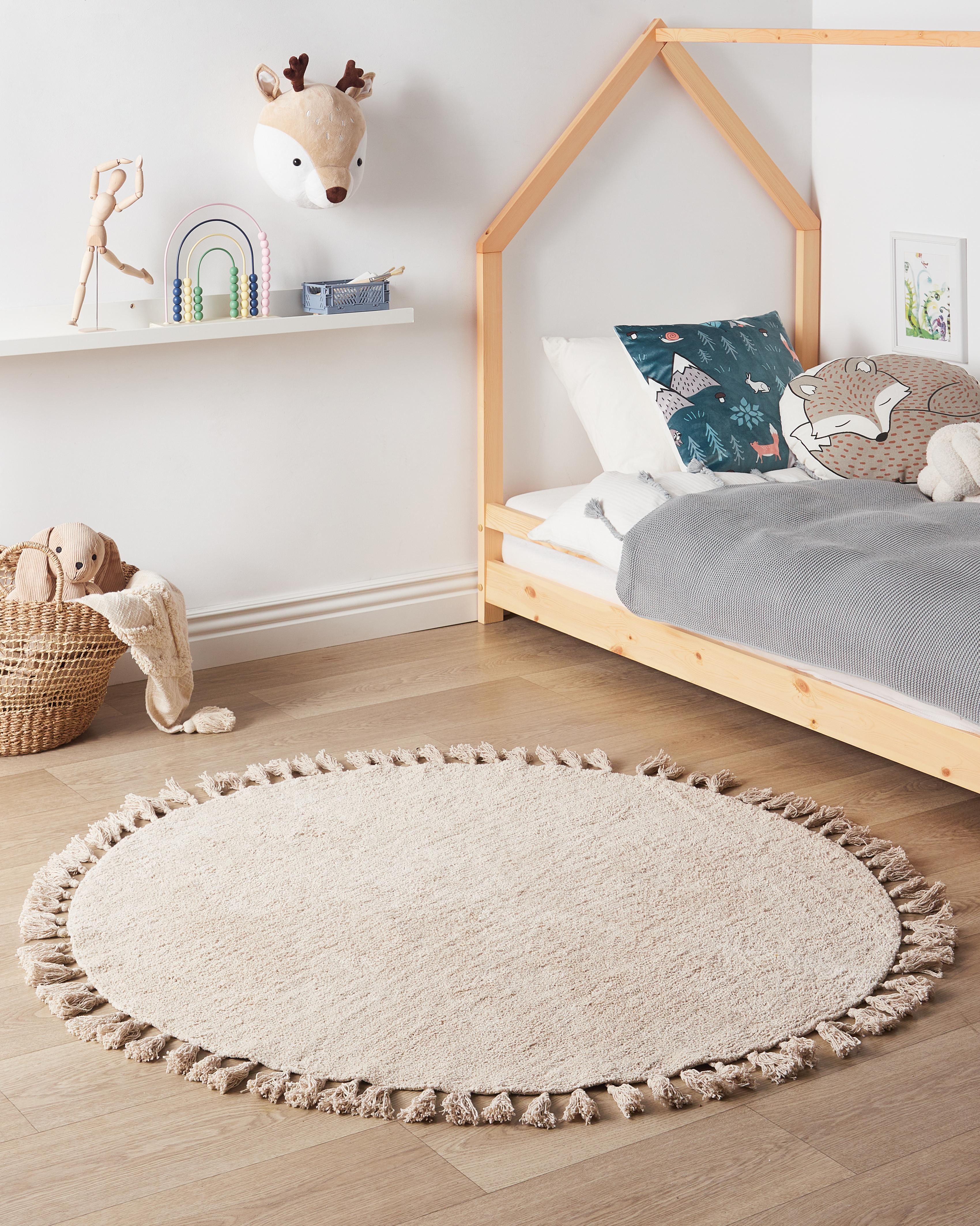 Rug MITSOBI Beige ? 120 cm Cotton