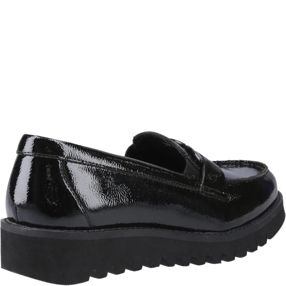 Hush Puppies Francis Loafer Patent XL Senior School Shoes