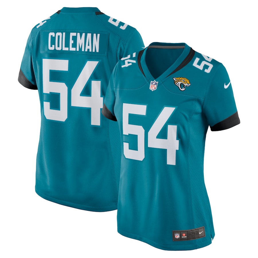 DJ Coleman Jacksonville Jaguars Nike Women's  Game Jersey -  Teal