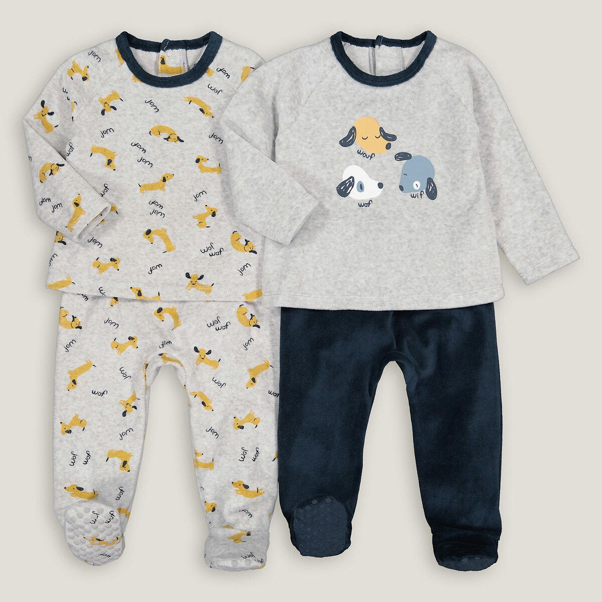 Lot de 2 pyjamas 2 pièces en velours