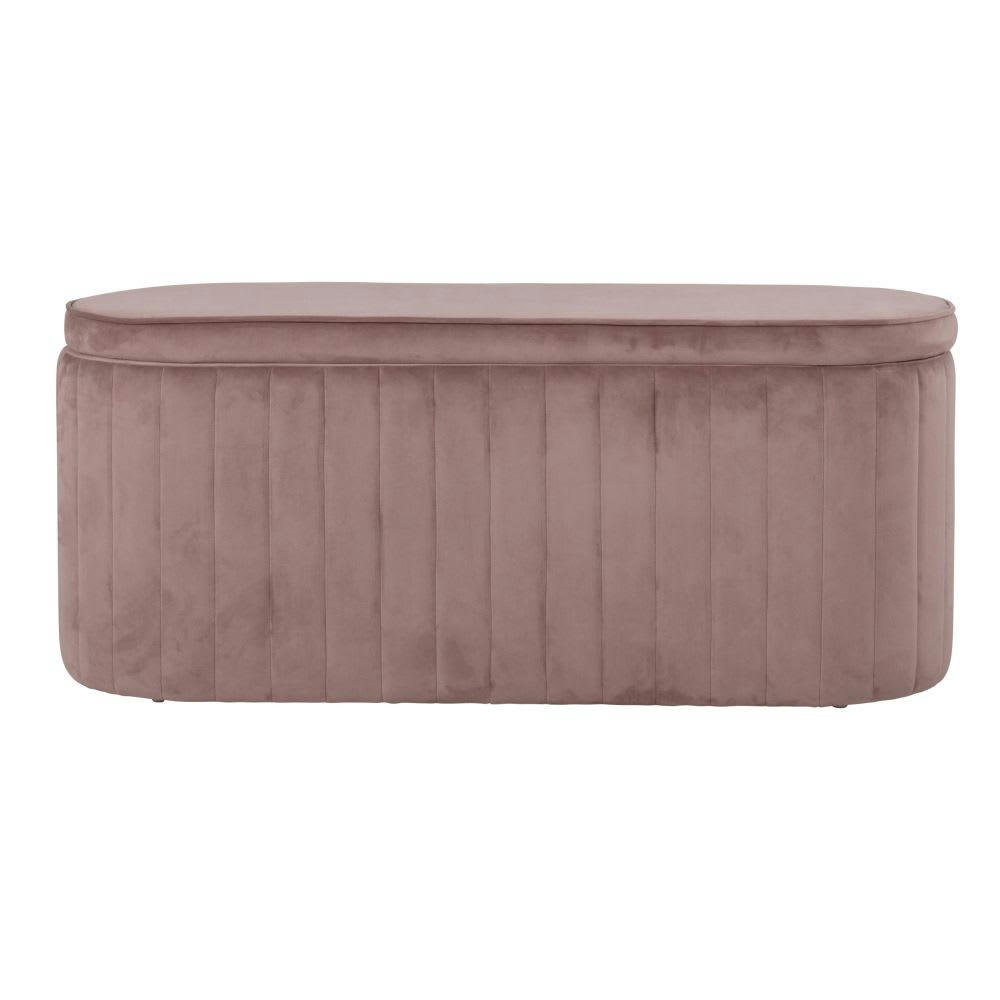 - Banquette coffre rose