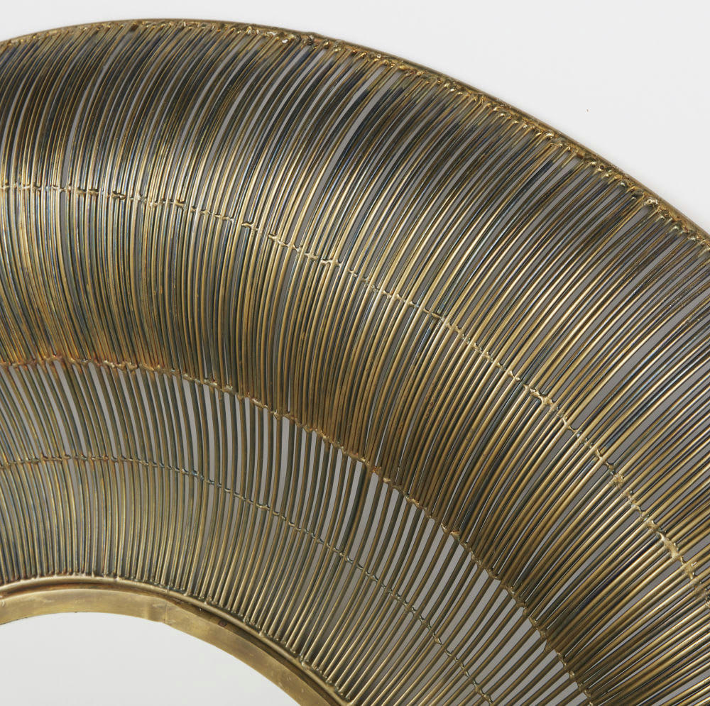 ICONE - Miroir rond en métal doré D101