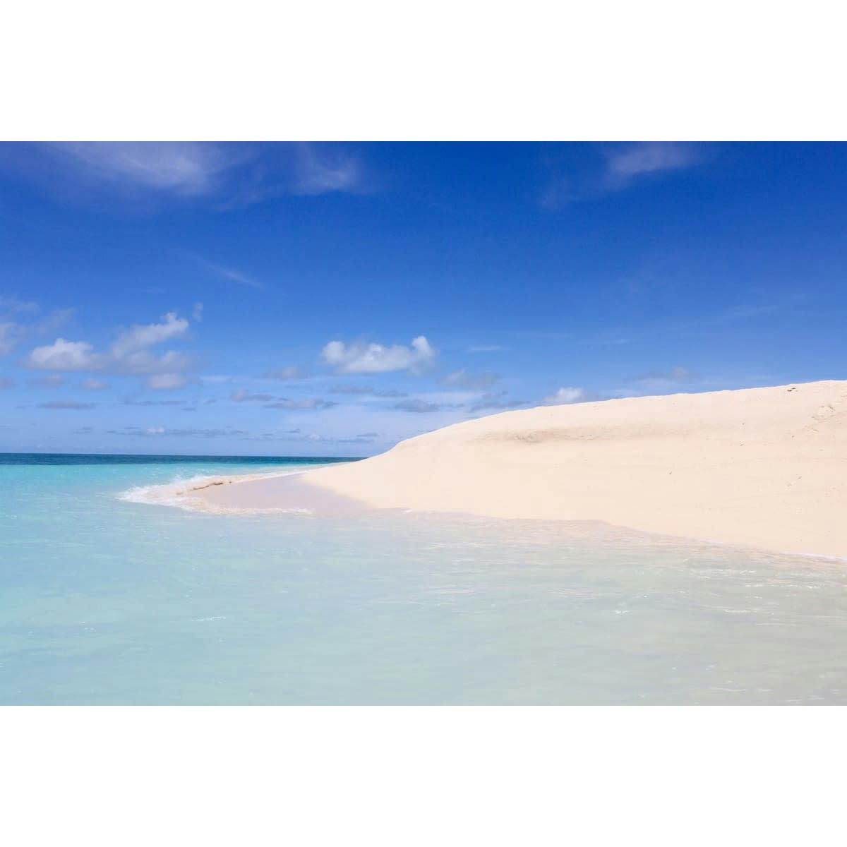PLAGE - Tableau sur toile plage de sable blanc 65x97 cm
