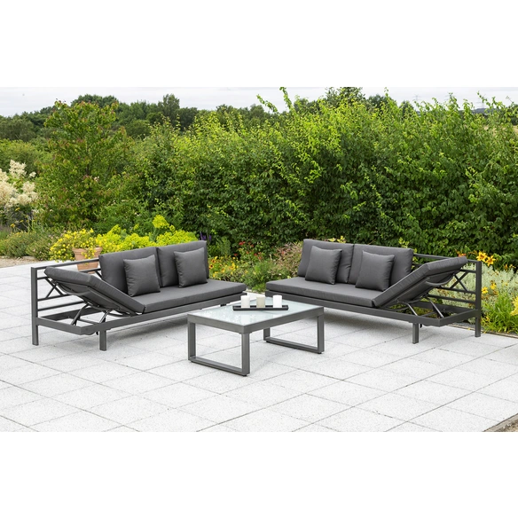 Gartenmöbelset »Artessa«, 2 Sitzplätze, Aluminium/Textil, inkl. Auflagen