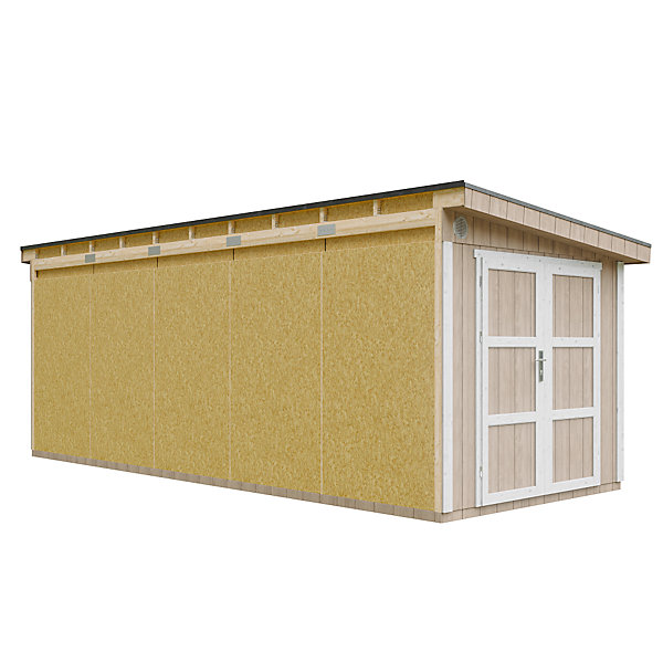 Abri de Jardin Qualité Premium 14,30 m² - H231x248x648 cm - M941-TERRA BROWN - Timbela