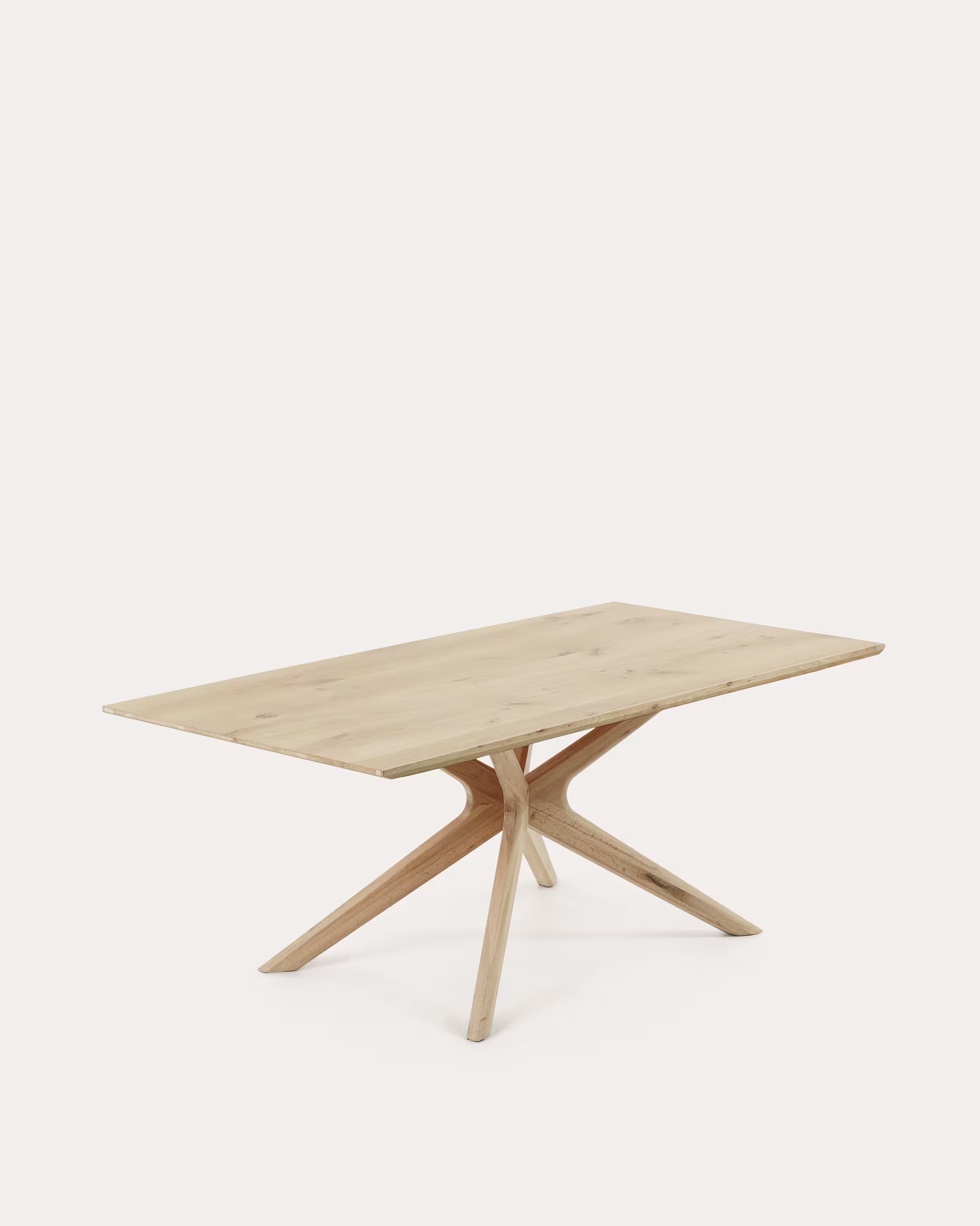 Mesa Armande chapa de roble con acabado blanqueado 180 x 90 cm