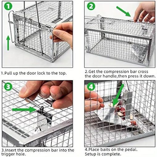 NNETM Humane Rat Trap - Metal Chipmunk and Rodent Trap (1pc)