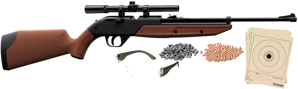 Remington Pump Dual Ammo Rifle Kit, Includes BB Rifle, Glasses, Targets