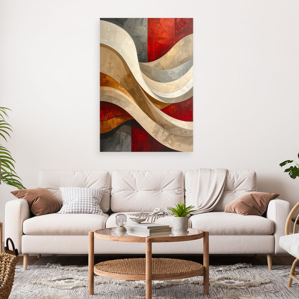 Obraz do salonu sypialni biura loftu, Abstrakcja linie tekstury 20x30