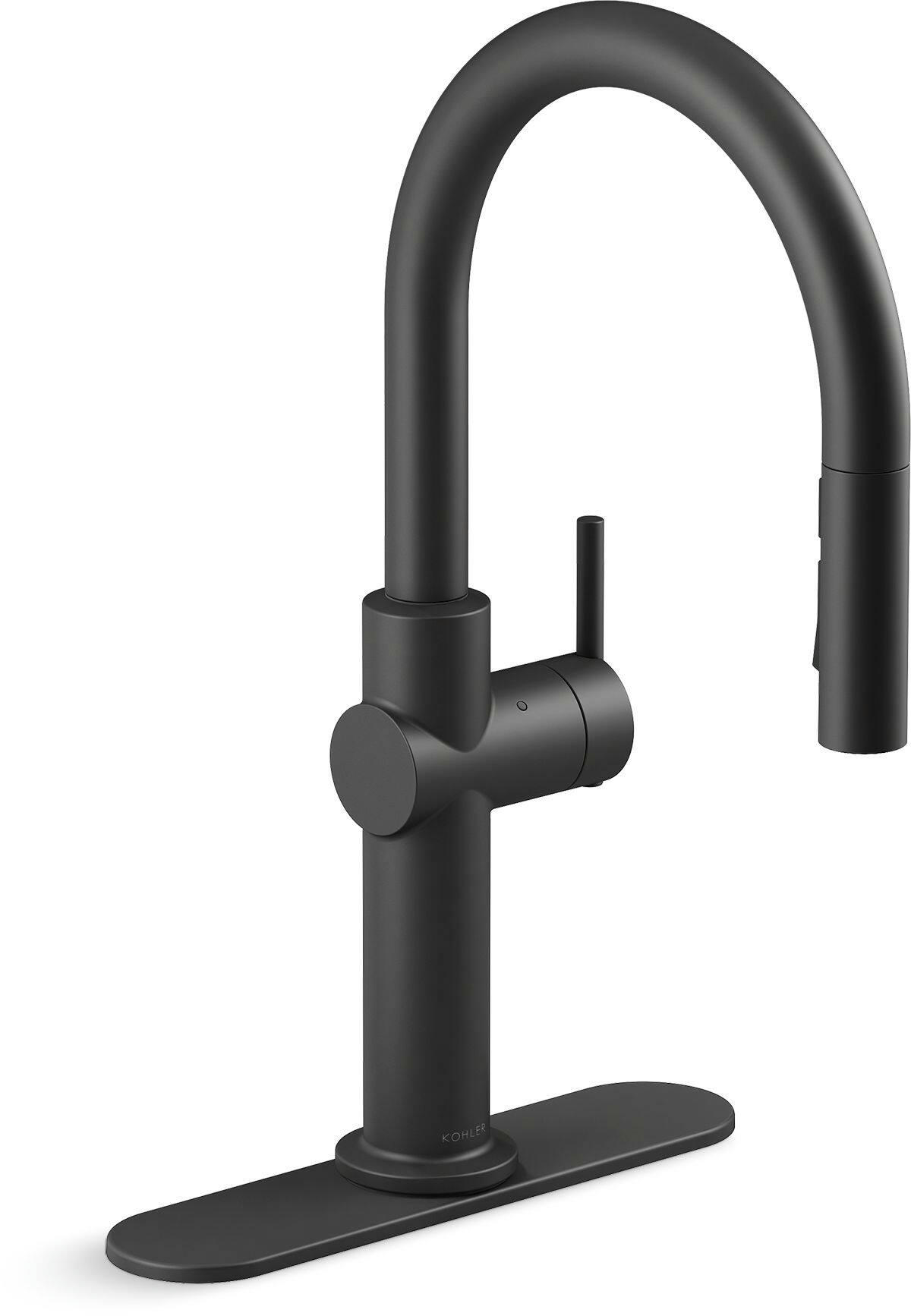 Kohler Crue™ Touchless Pull Down Single Handle Kitchen Faucet, Matte Black