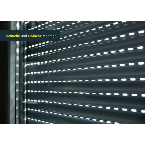 Rollladen Profile, Breite: 80 cm, Kunststoff, grau