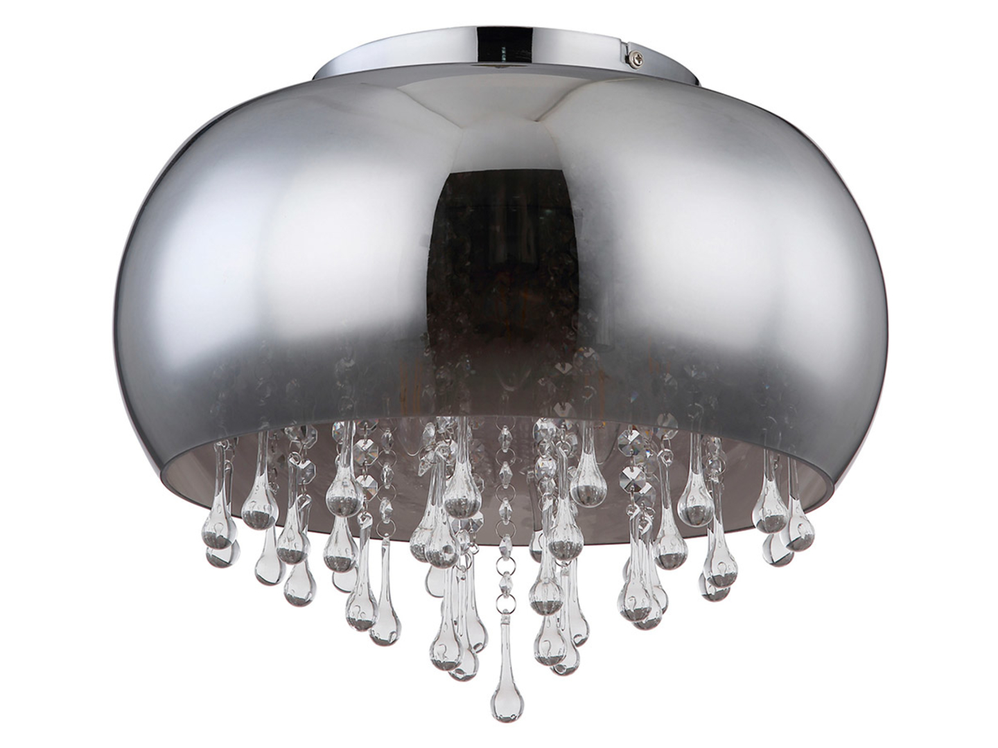 Lampa sufitowa Kalla 5-punktowa szklana srebrna