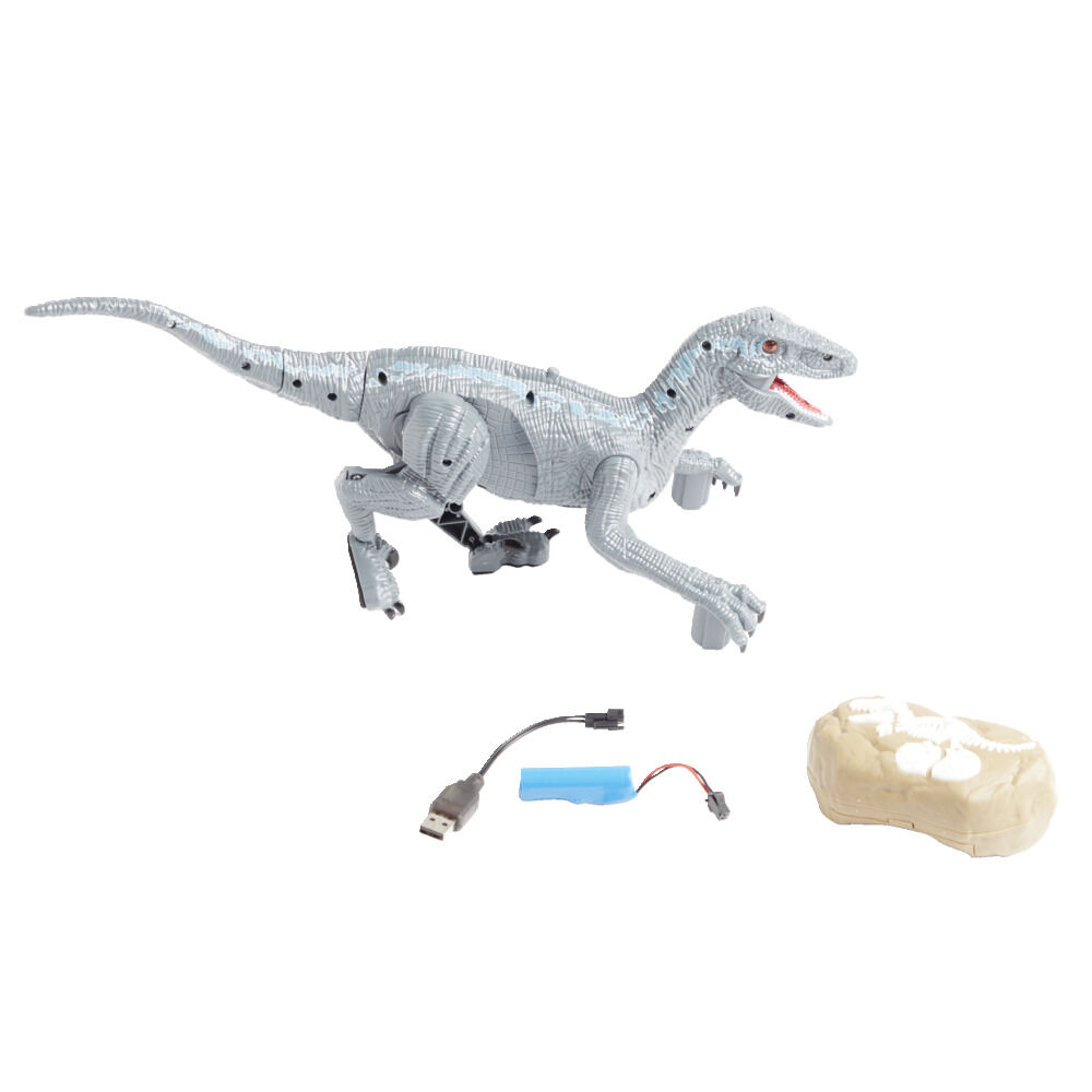 Vélociraptor radiocommandé sonore et lumineux