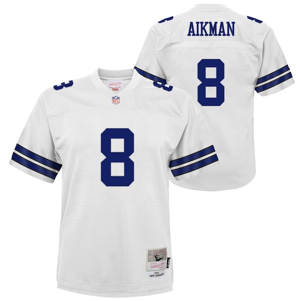 Troy Aikman Dallas Cowboys  Youth 1992 Legacy Jersey - White/Navy
