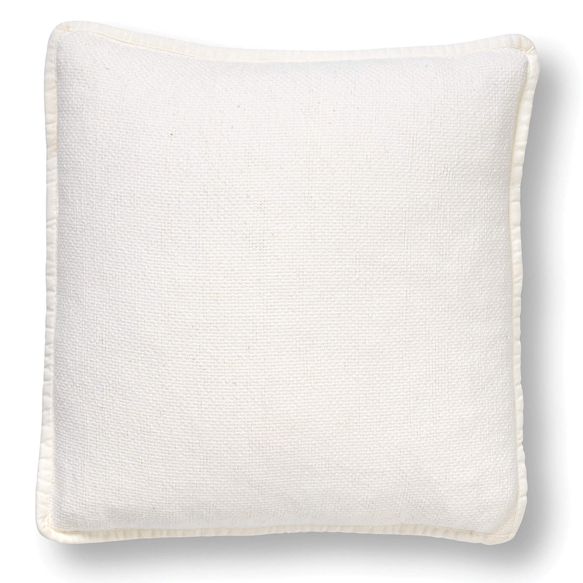 BOWIE - kussenhoes 45x45 cm - gewassen katoen - Snow White - wit