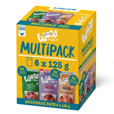 WOW Cat Adult Paté Mixed Pack Saver Pack 24 x 125g