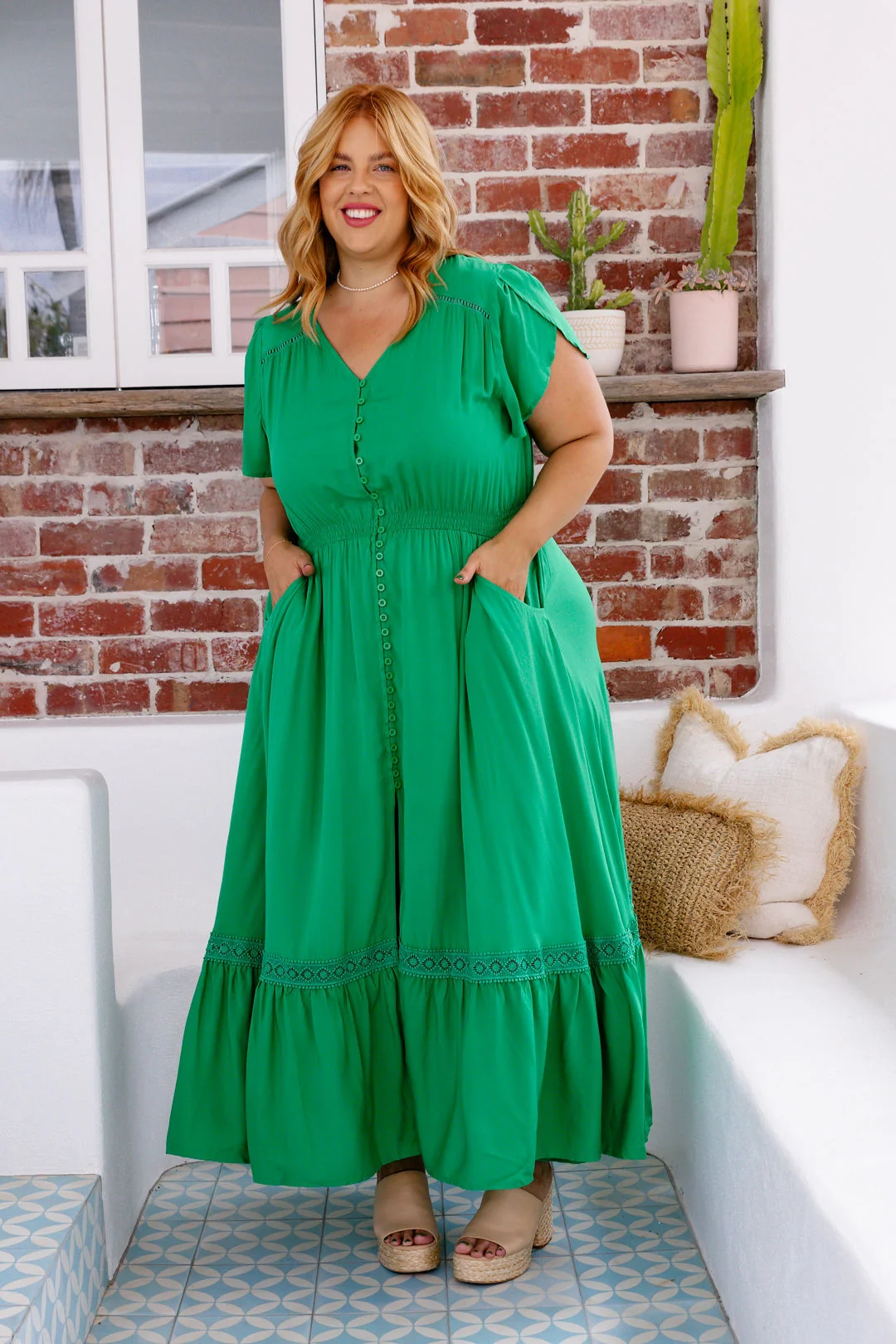 Shayla Maxi Dress in Green