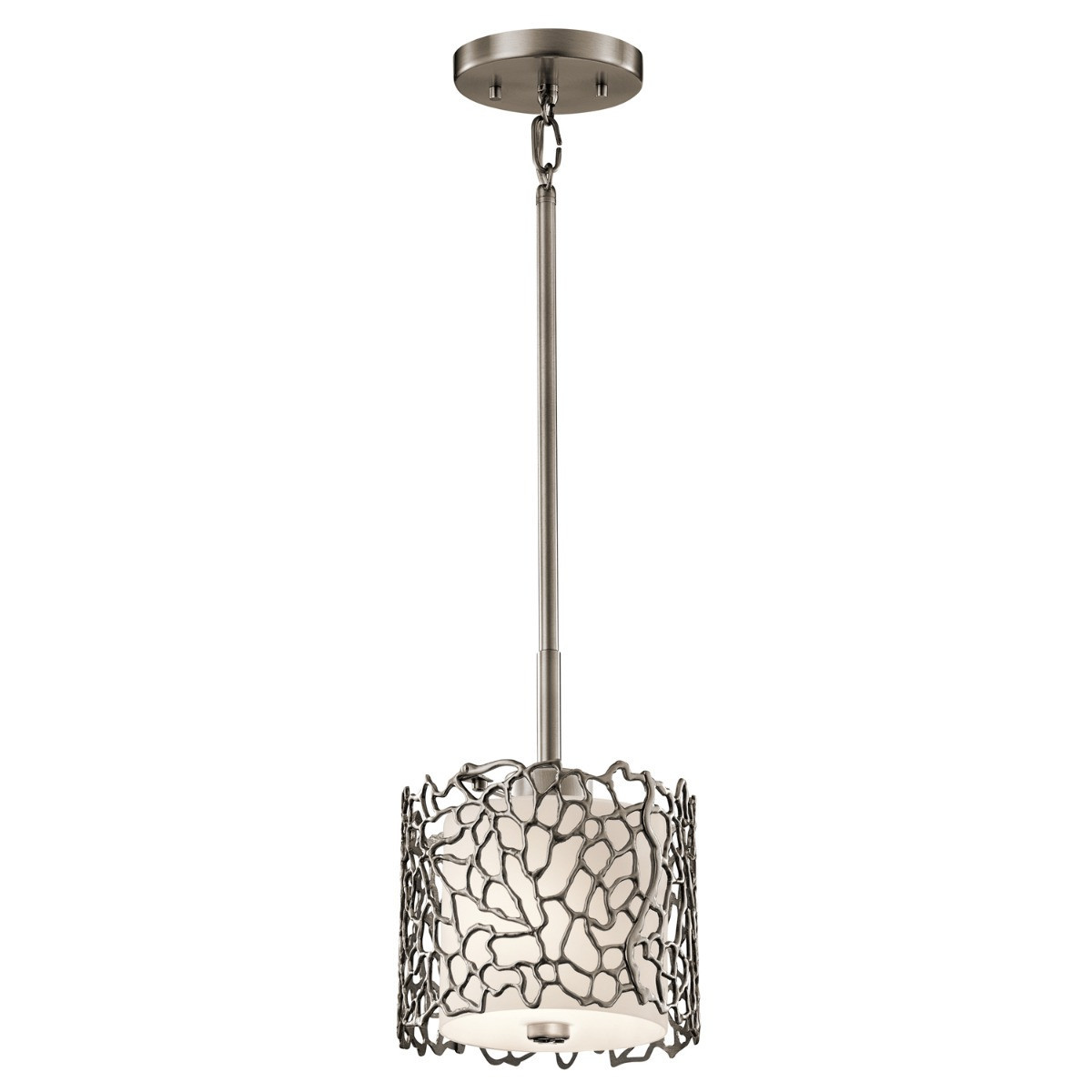 Lampa wisząca klasyczny pewter Silver Coral 1xE27x60W Kichler