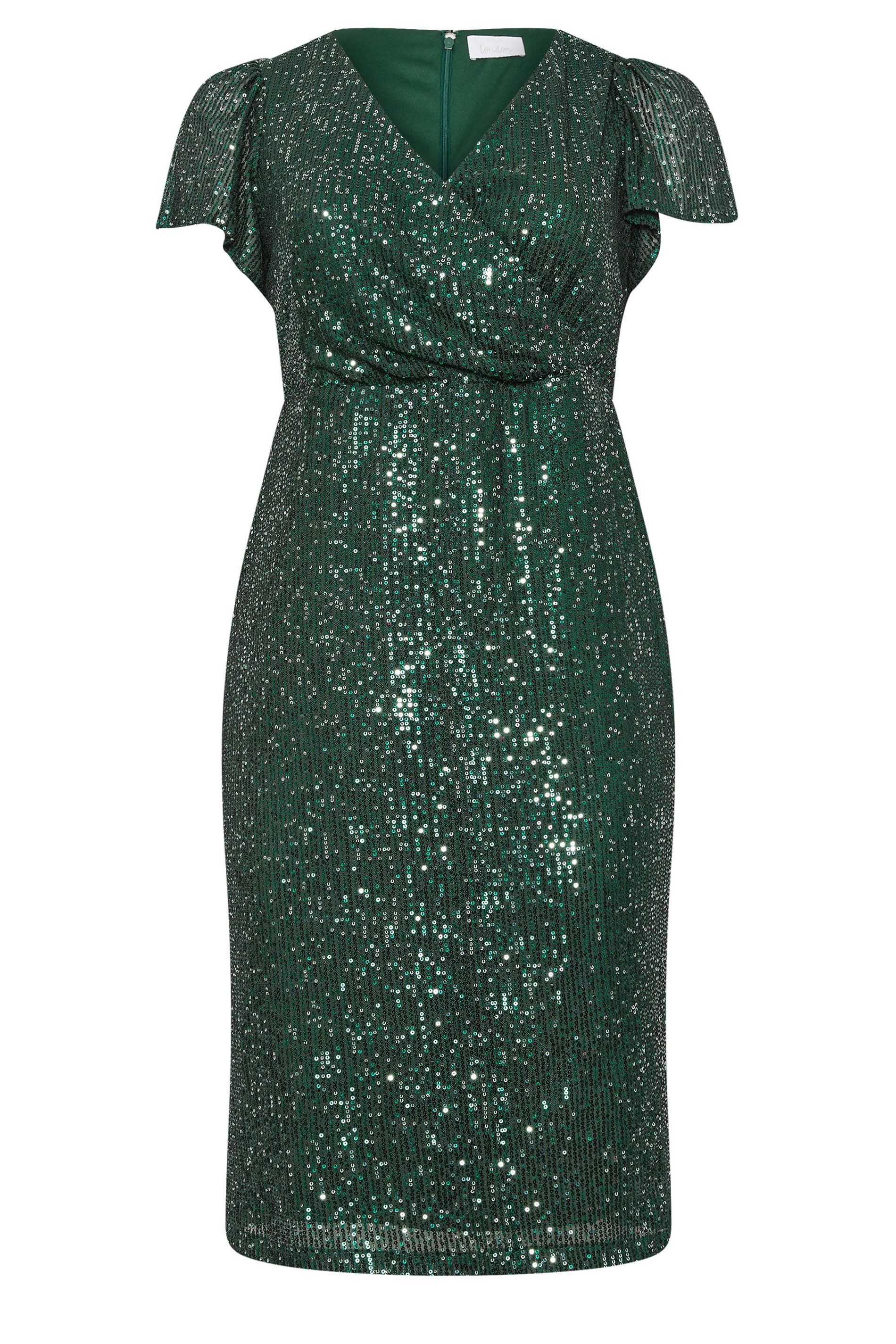 Yours Sequin Embellished Wrap Dress
