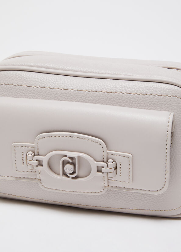 Borsa a tracolla media con logo