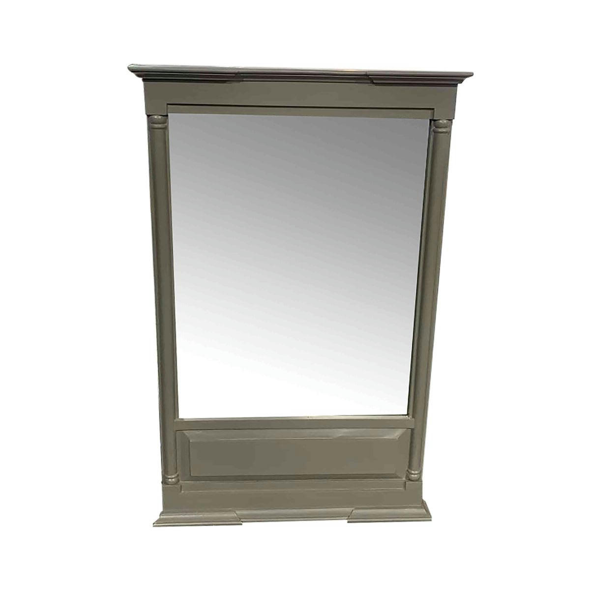- Miroir trumeau en manguier peint 58 x 91 cm vert de gris Mareuil