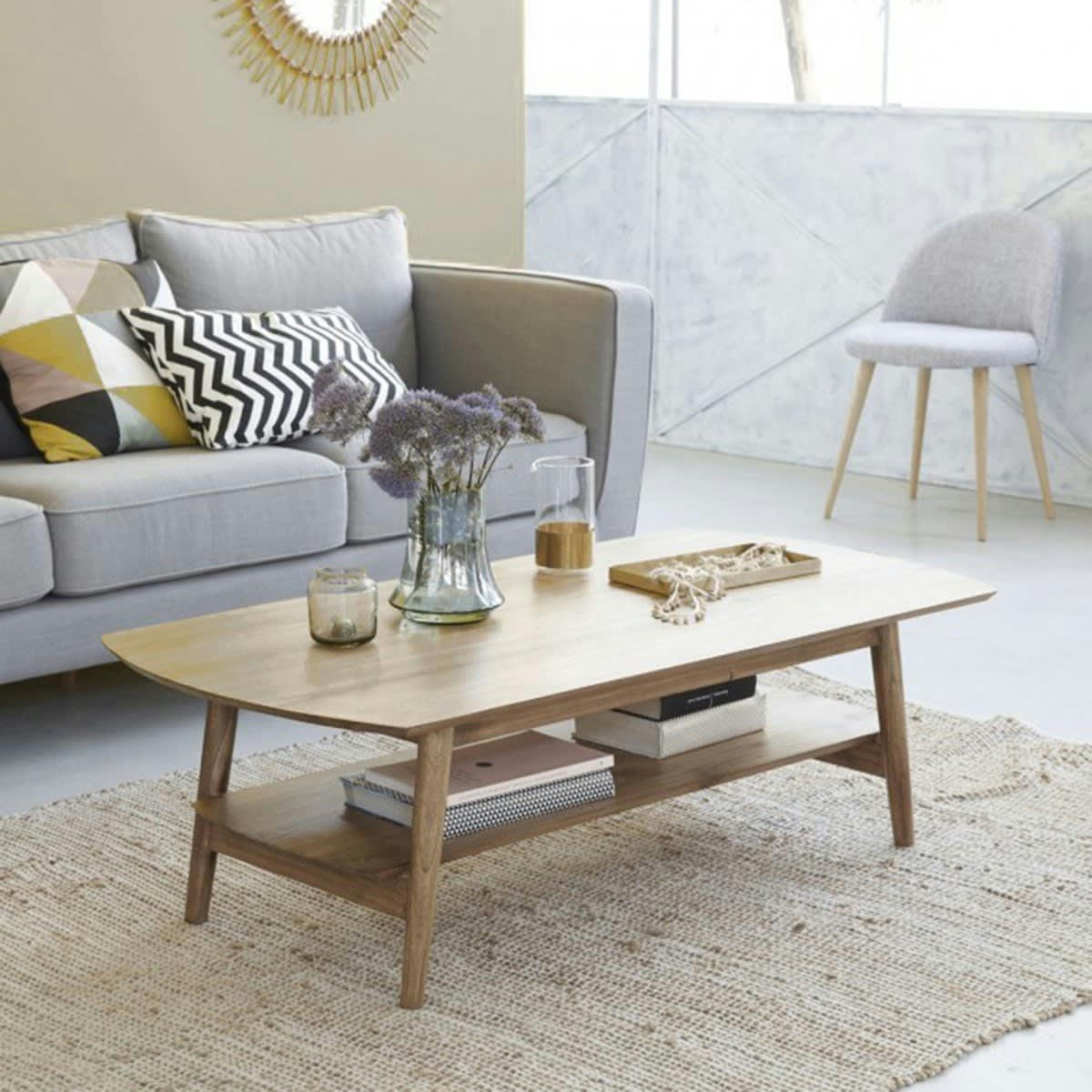 FIFTIES - Table basse en mindi massif