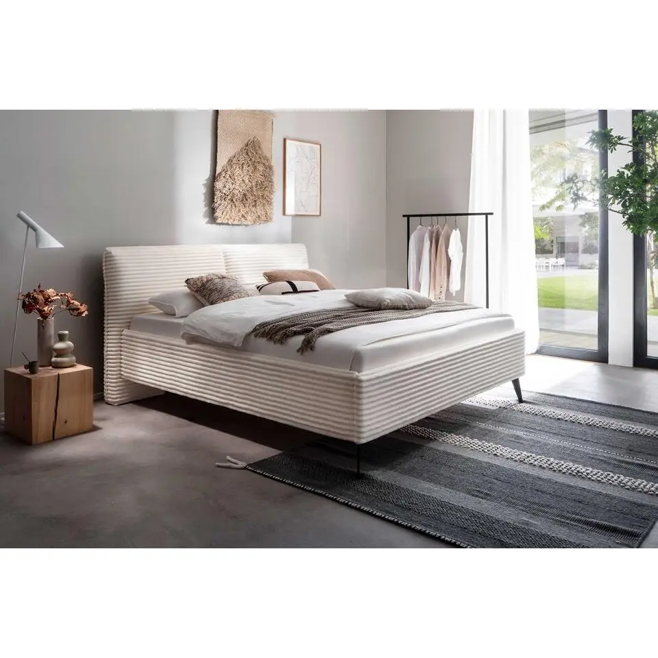 Tweepersoonsbed Rasmus - 160 x 200 cm - Lichtbeige ontwerp