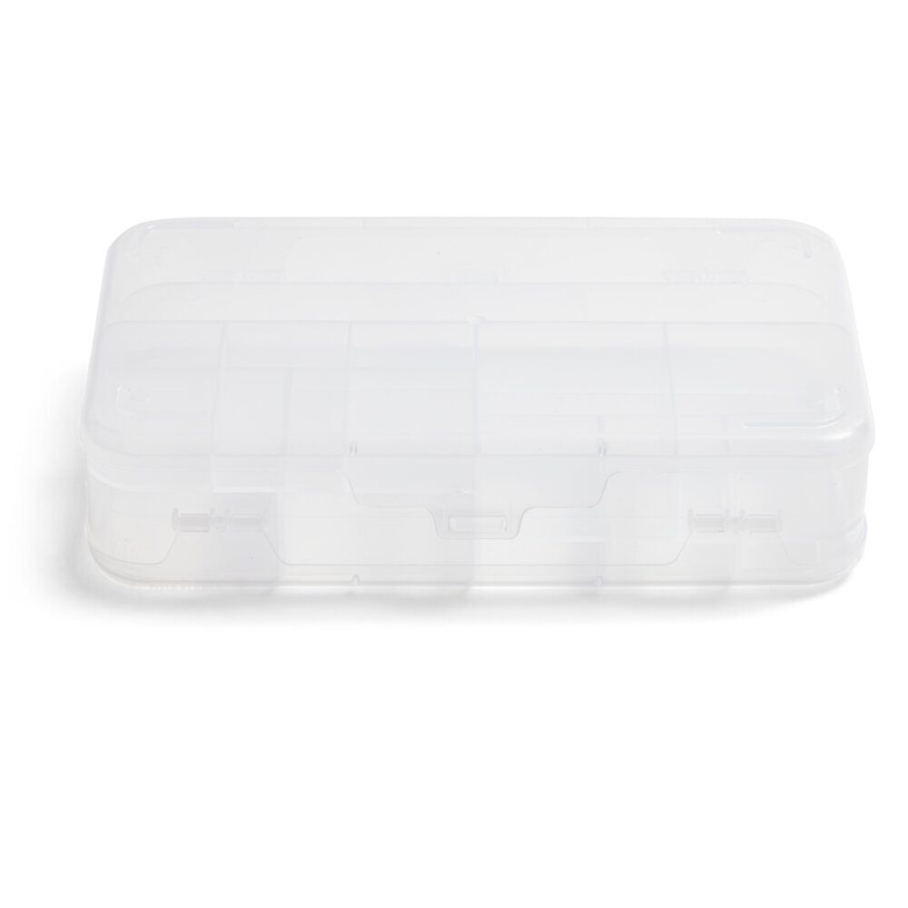BoÎte de rangement à compartiments pour loisirs créatifs 21,5x13xH5cm