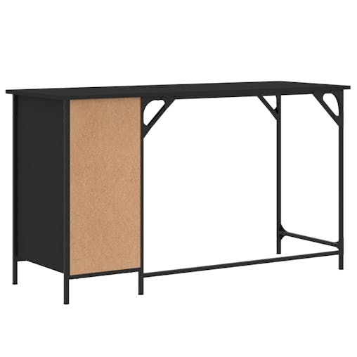 NNEVL Computer Desk Black 131x48x75 cm Engineered Wood