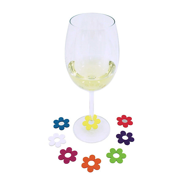 Lot de 8 marqueurs de verre daisy Multicolore - Tag par Koala