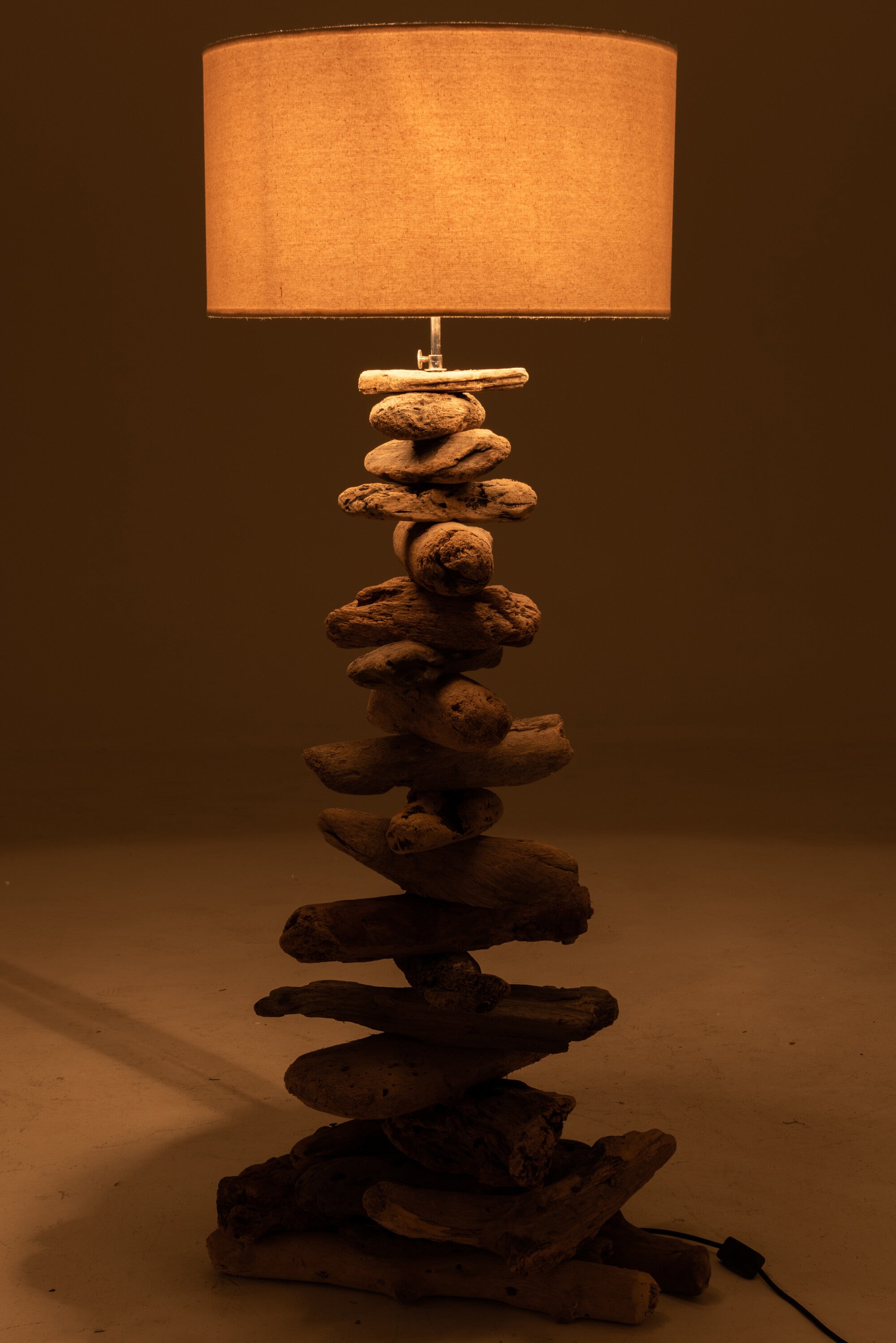J-Line vloerlamp - hout - naturel/beige - medium