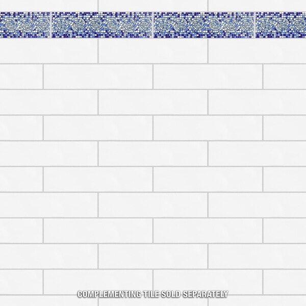 Merola Tile Captain Riptide Pacific Blue 2" x 7-7/8" Ceramic Wall Tile - Case (32 Tiles) - (1 Tile)