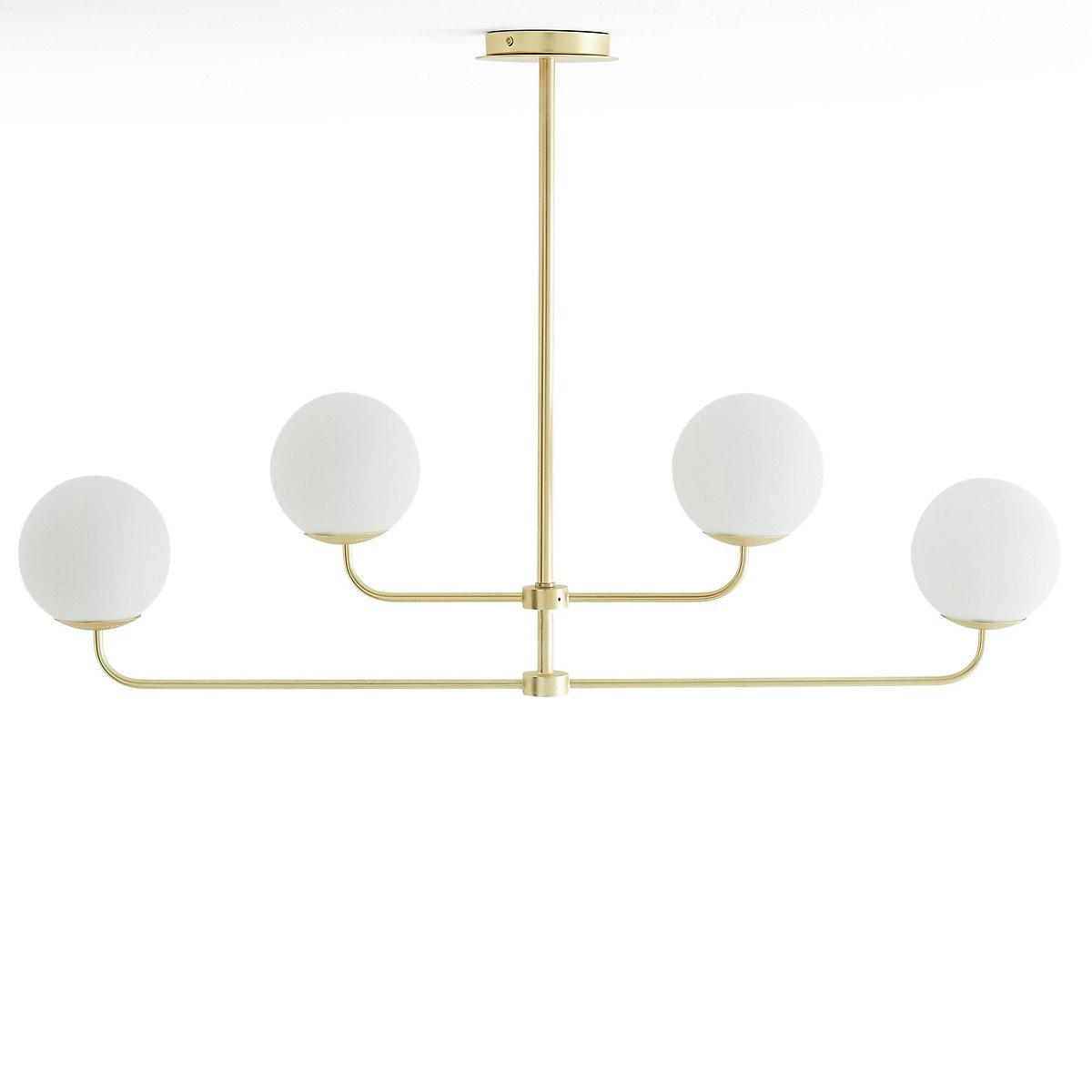Suspension laiton et verre opaline, Moricio