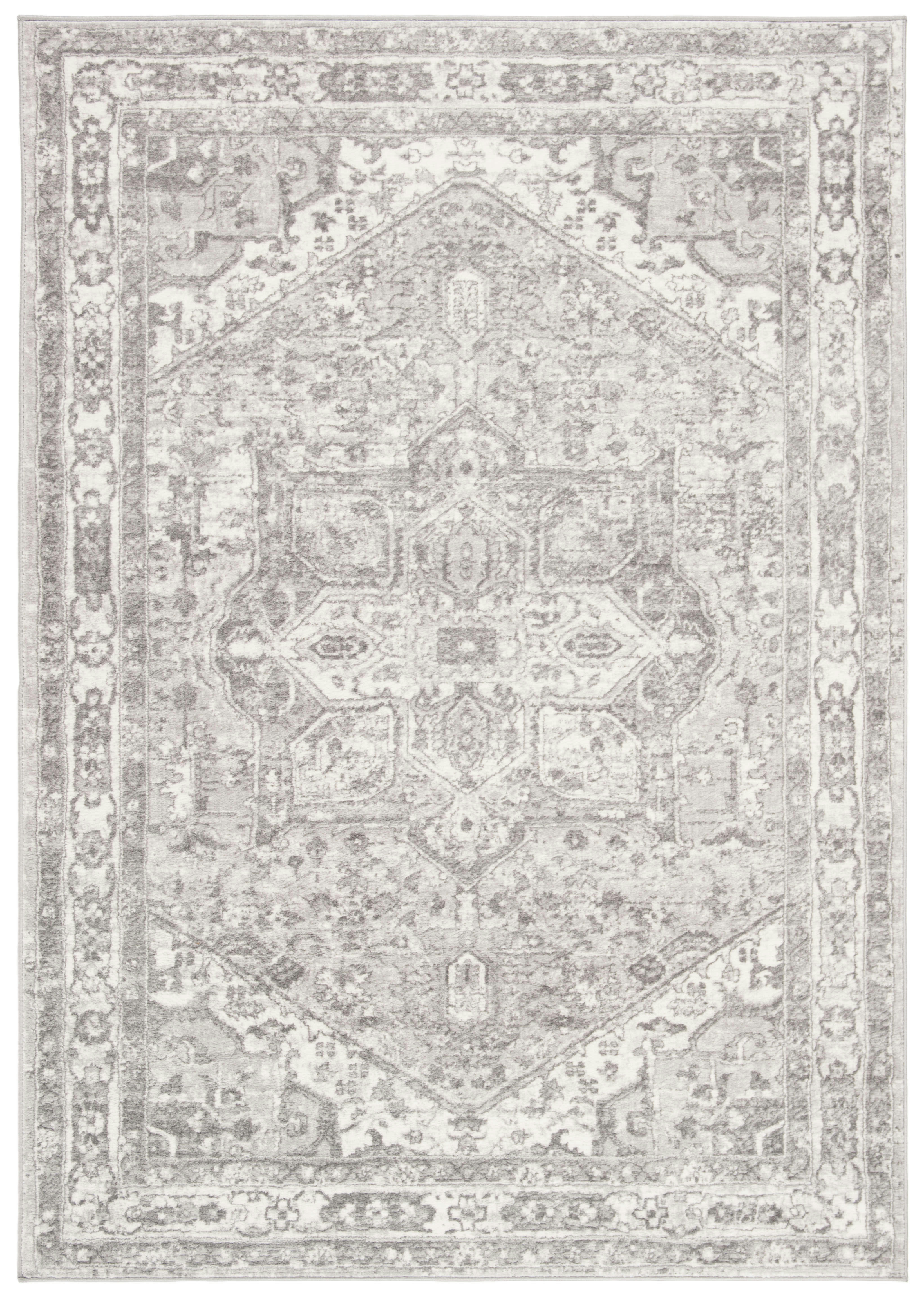 BRENTWOOD - Tapis de salon interieur en crème & gris, 122 x 183 cm