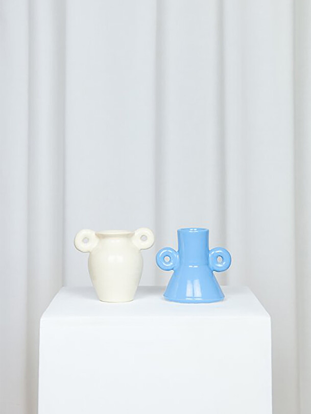 Tiny vase bleu - lola mayeras bleu clair
