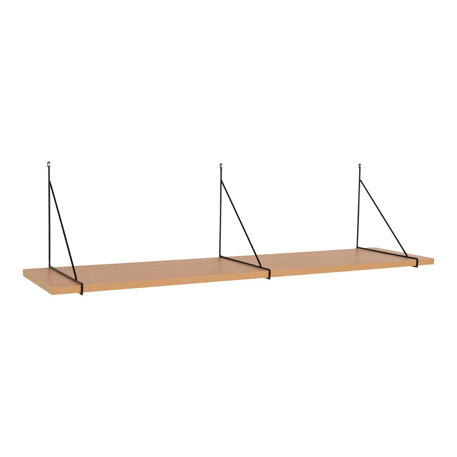 Półka Chiba 120 cm naturalna/czarna drewno i metal