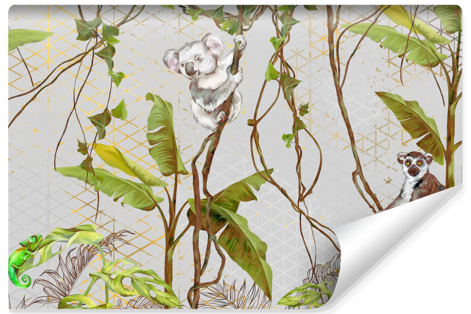 Fototapeta Dziecięca KOALA Lemur Tropikalny Las 90x60cm