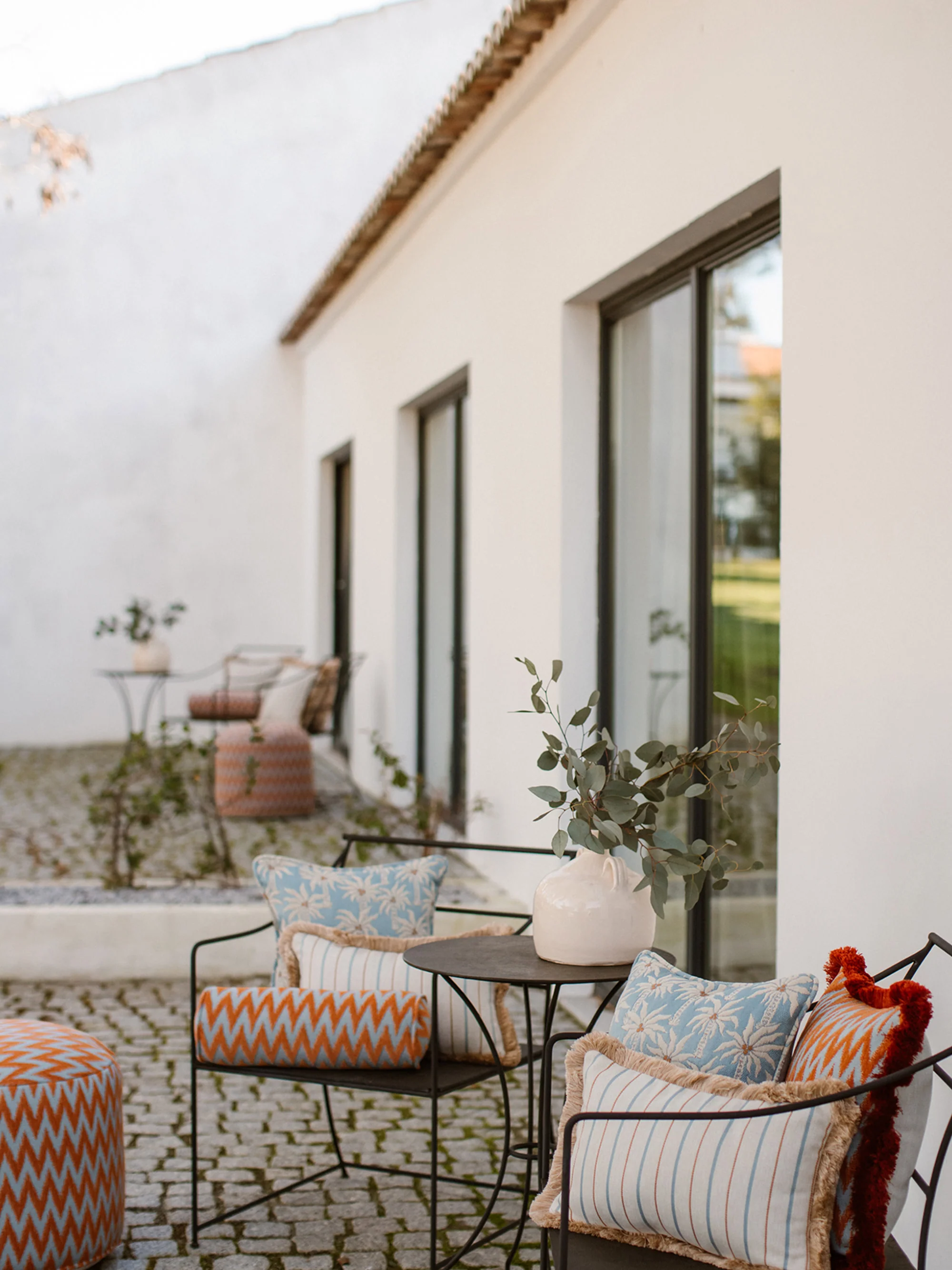 Handgefertigtes Outdoor-Kissen Laura