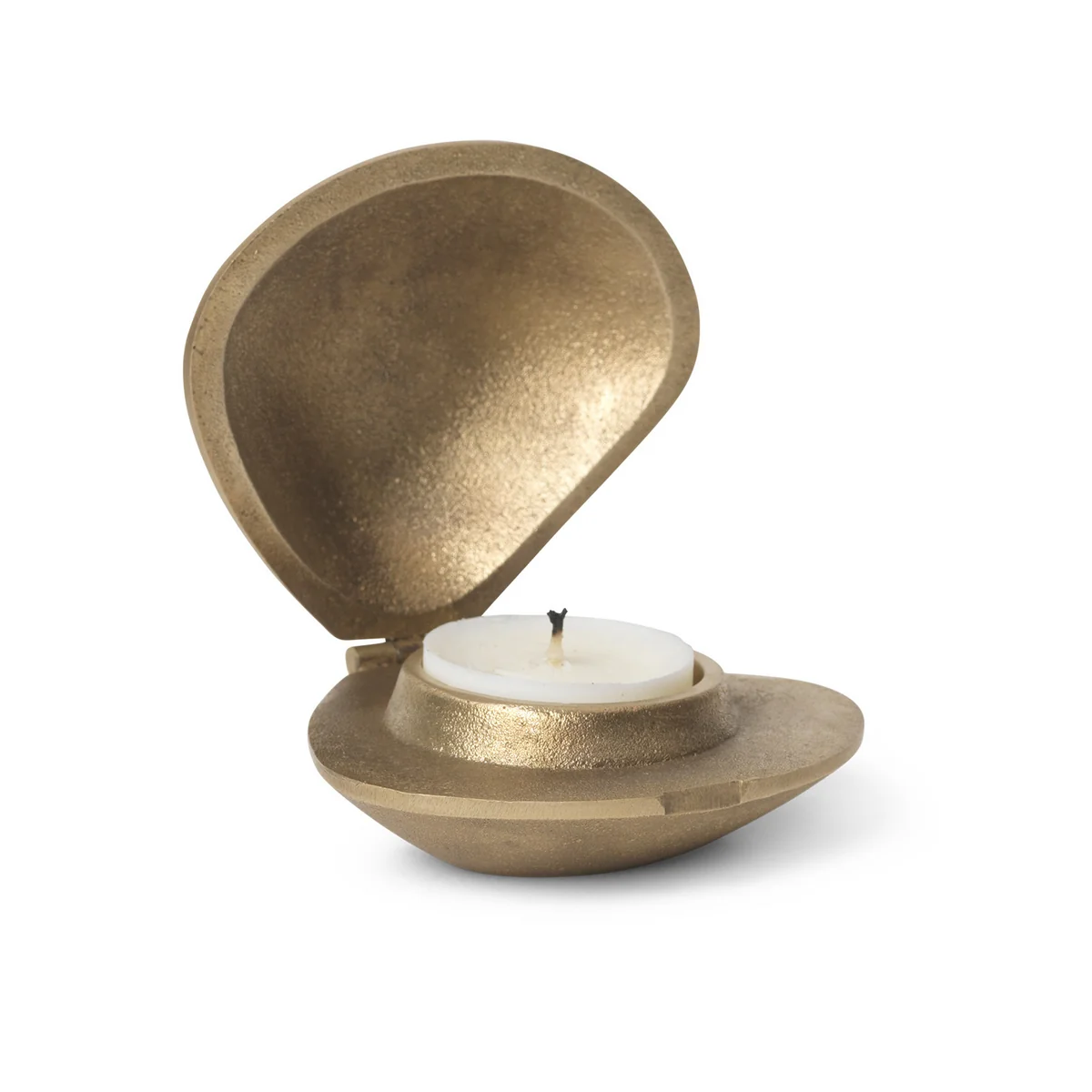 Ferm Living - Clam Teelichthalter, messing