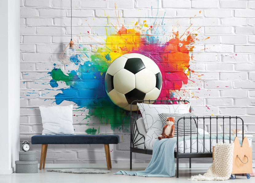 Fototapeta Dla Dzieci Piłka Nożna Graffiti Tapeta Do Pokoju Dziecka 250X175