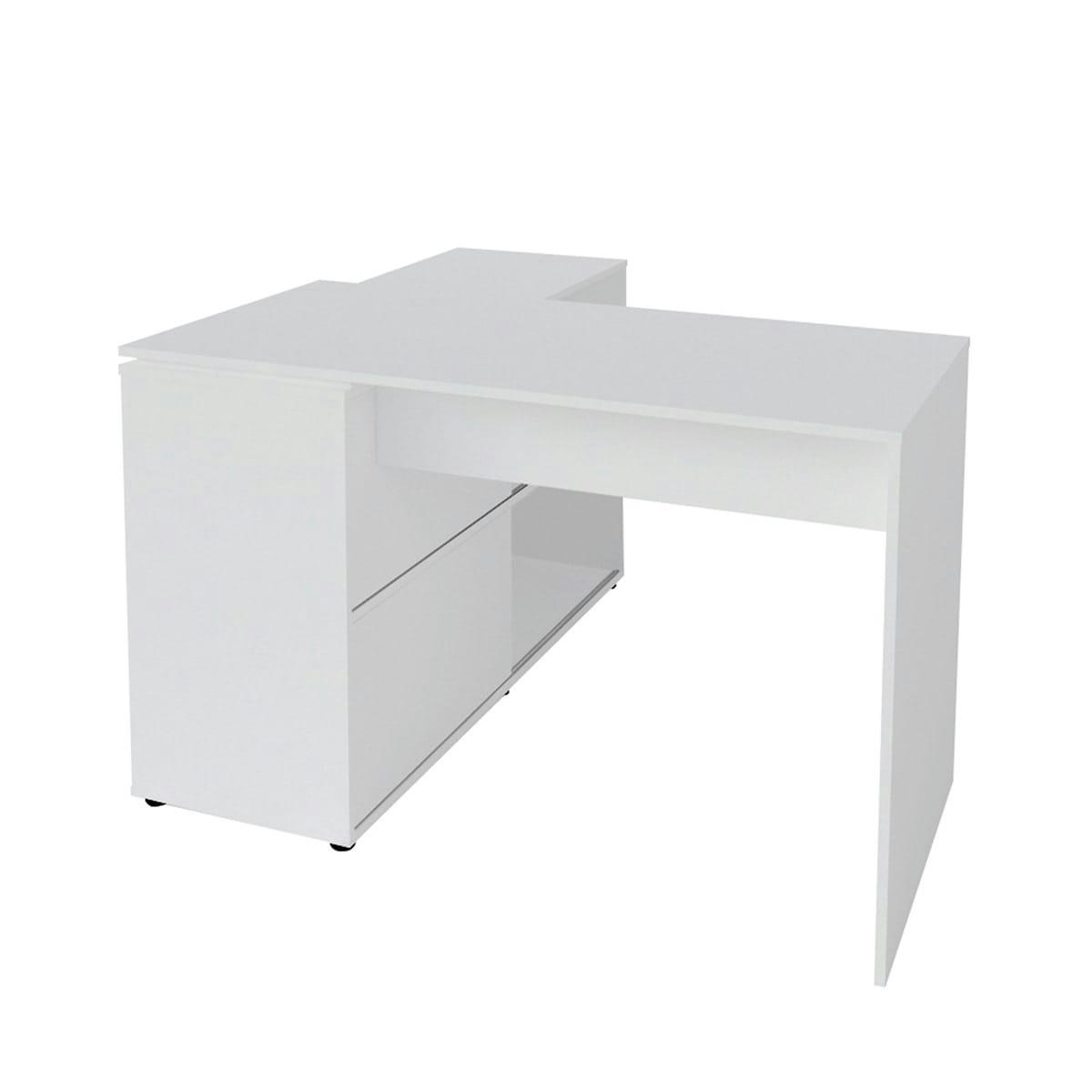 ANGUS - Bureau d'angle effet bois blanc