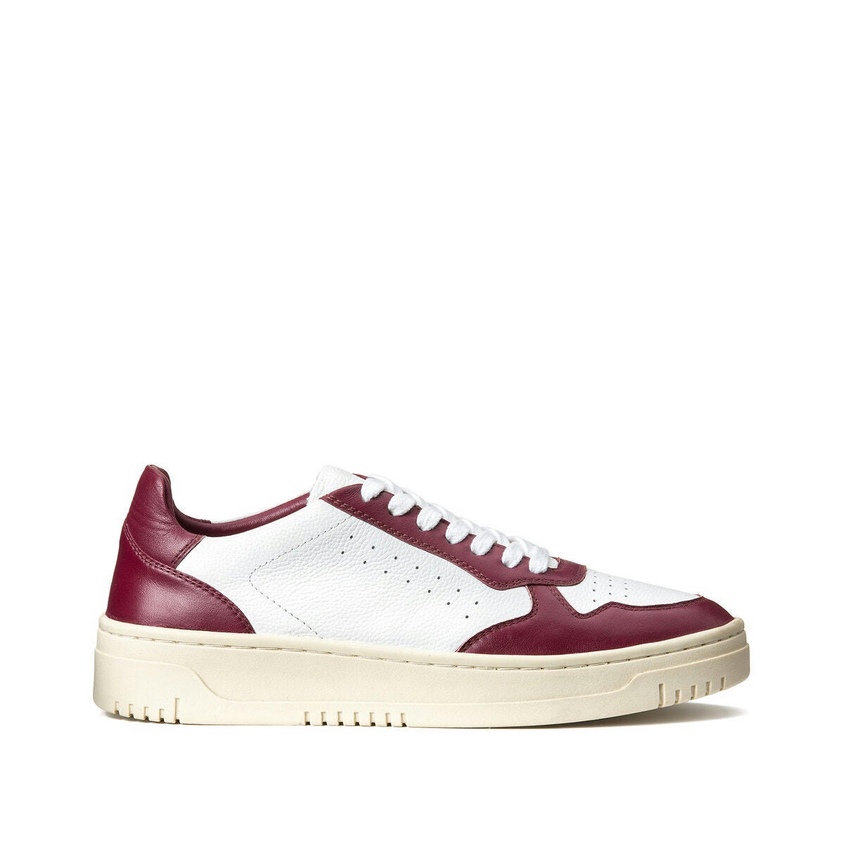 Baskets bicolores en cuir
