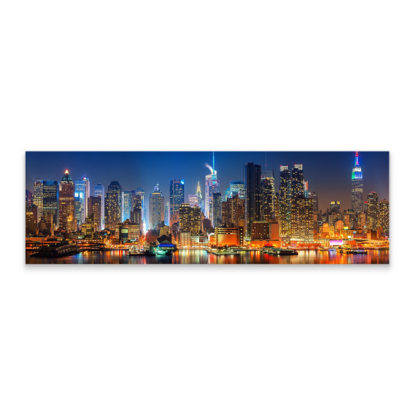 Obraz Panoramiczny Manhattan Nocą 145x45cm