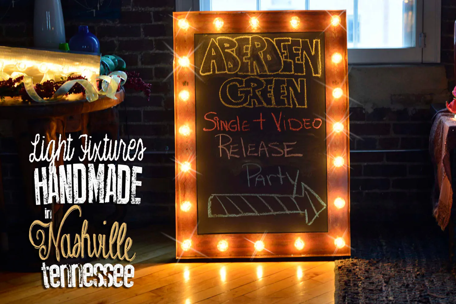Custom signs, Vintage Style Marquee Chalkboard Sign or Poster Display, Lighted Metal MARQUEE SIGN Marquee Light Marquee Light Fixture