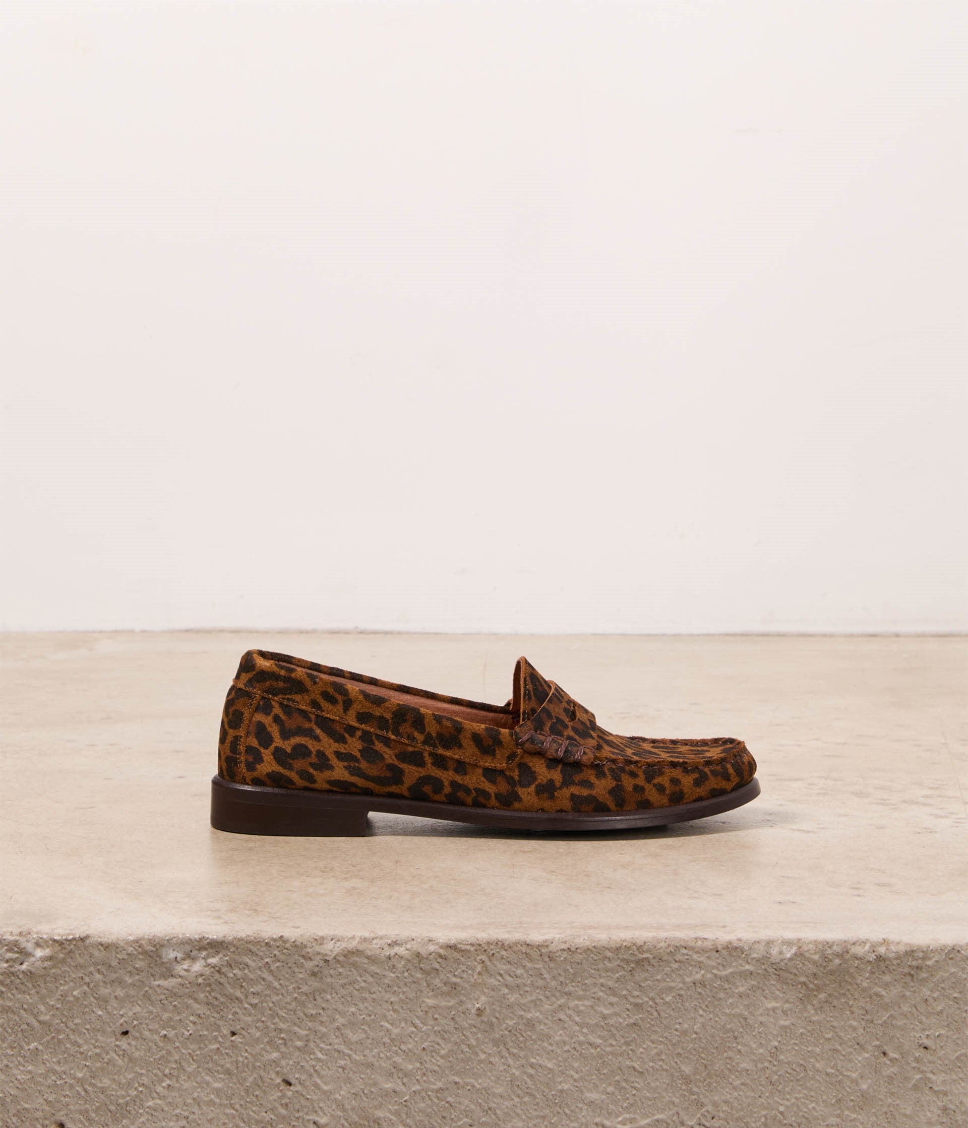 Mocassins imprimé léopard Driss